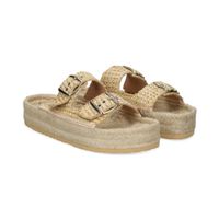 love moschino sandalias con plataforma mujer - beige talla 39