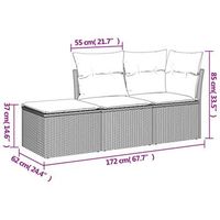 conjunto de sofas de exterior una combinacion de tres piezas incluye cojines de falso cuero beige