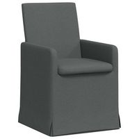 sillas de comedor 2 uds tela gris oscuro 57 x 67 x 95 cm vidaxl