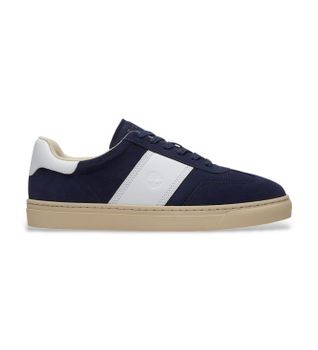 Timberland para hombre. TB0A43GGAJP1 Zapatillas Lisbon Street de piel azul (38), Plano, Cordones, Casual, Marino