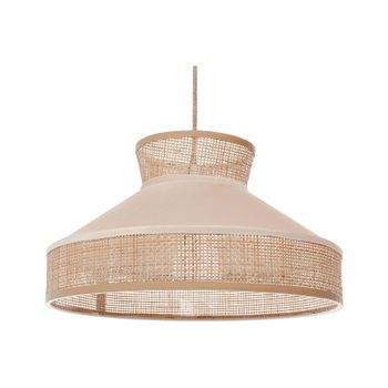 Lámpara De Techo De Ratán Terciopelo Natural Beige 167 Cm Batali