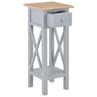 mesa auxiliarmesa de centromesita de centro de madera gris 27x27x655 cm