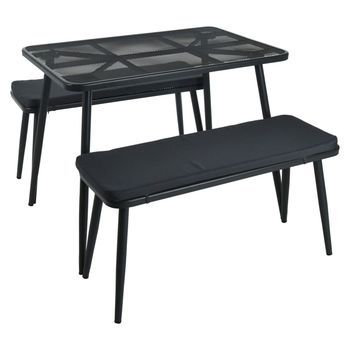 Set De Muebles De Jardín Gris Oscuro Progarden