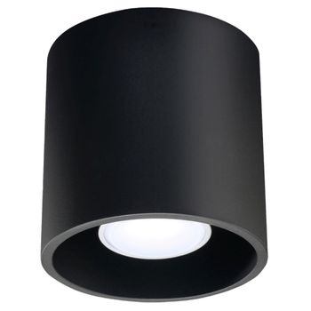 Lámpara de techo negro aluminio alt. 10 cm