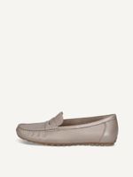 caprice moccasin grey made of leather without heel size 37
