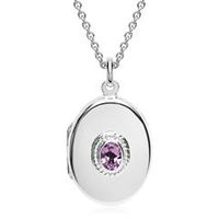cadena de plata con medallon de amatista