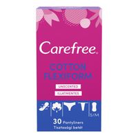 carefree flexiform unscented pantyliners