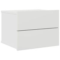 mesita de noche madera contrachapada blanco 40x30x30 cm vidaxl