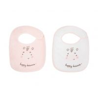 set de 2 baberos de rizo hippo dreams