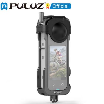 PULUZ para Insta360 X4 jaula protectora de Metal marco de carcasa de plataforma con cubierta de lente para Insta360 X4 accesorios de marco de aluminio