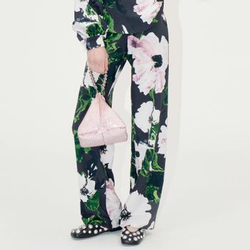 Stine Goya Floral-Print Satin Trousers - S