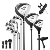 costway set con 9 palos de golfmadera de fairwayhibridohierros 6 7 8 9 y bolsa de transporte para hombres regalo perfecto para golfistas