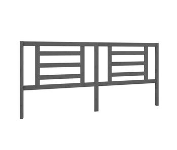 Vidaxl cabecero de cama madera maciza de pino gris 206x4x100 cm