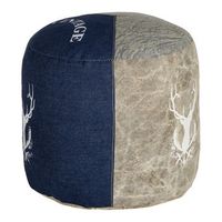 asiento redondo lienzo taburete jacksonville o35x43cm womo-design