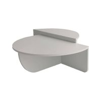 mesa de cafe efecto madera blanco 90x90  cm