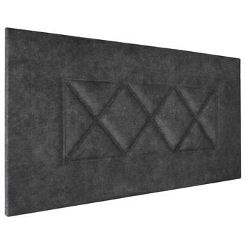 Cabecero Tapizado Ares| Cabezal Acolchado | Tapizado En Teijdo Alta Gama Acuaqulin Antimanchas | Color Marengo | Medida: 95x55x3cm (cama 80/90 Cm)