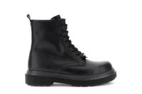 botines con cordones de ocho ojales efecto piel black 36