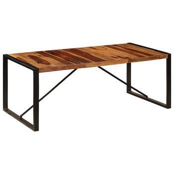 Mesa De Comedor De Madera Maciza De Acacia 200x100x75 Cm Vidaxl