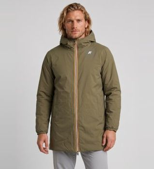 K-way para hombre. K6128WW Chaqueta Reversible Jacob St Warm Double verde militar, marino (XL), Casual, Nylon