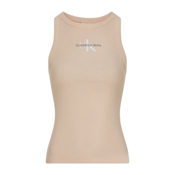 Calvin Klein Jeans. Top de tirantes con logo Beige J20J225301-AEA