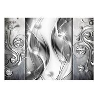 papel pintado 3d - diamonds in silver 400x280 cm