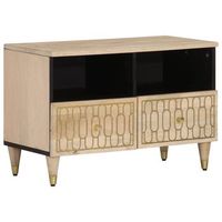 mueble de tv madera maciza de mango 70x33x46 cm vidaxl