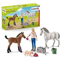 schleich -  visita medica para yegua ypotro 42486
