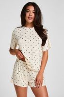 hunkemoller conjunto pijama loose blanco
