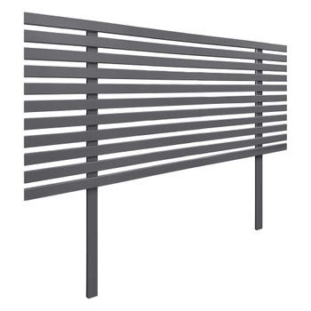 Cabecero De Madera Reciclada Dm Estilo Japones Con Patas 105x115cm Camas 105 - Gris Sólido
