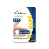memoria usb mediarange mr975 8 gb usb 20 azul sin tapa
