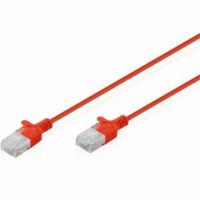 cable de red digitus cat6 uutp slim 2m rojo 10 unidades
