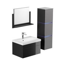 conjunto completo de muebles de bano wangerooge l - negro made in germany