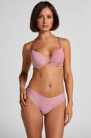 hunkemoller invisible tanga lace back rosa