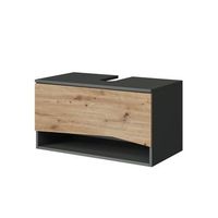 mueble bajo lavabo willow 80 x 428 cm con cajon vicco