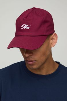 Gorra De Sarga Con Bordado Man, Rojo