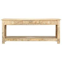 mesa de centrormesa auxiliarrmesita de centro pintada a mano madera maciza mango 110x50x45 cm