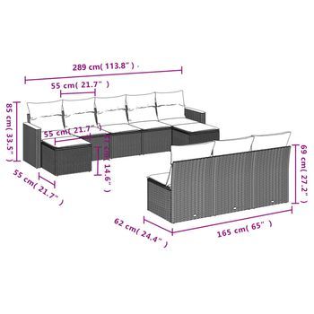 Conjunto De Sofás De Exterior (con Cojines, Conjunto De 10 Piezas)