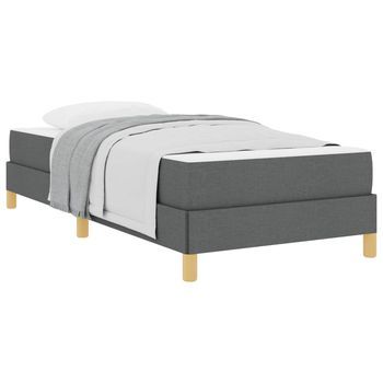 Cama Tapizada  200 X 80 Cm  Madera - Gris