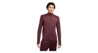 camiseta termica con 1 2 cremallera nike element red para hombre