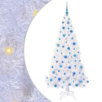 Árbol De Navidad | Decoraciones De Navidad Artificial Con 300 Led 180 Cm Pvc Y Acero