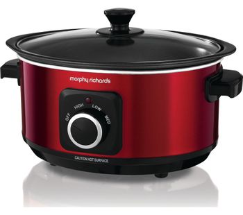 MORPHY RICHARDS Evoke Sear & Stew 460014 Slow Cooker - Red, Red