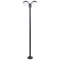 farola de jardin moderna 2 luces lampara poste camino exterior aluminio material sintetico negro kulsi