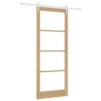 puerta corredera natural 93 x 232 cm vidaxl