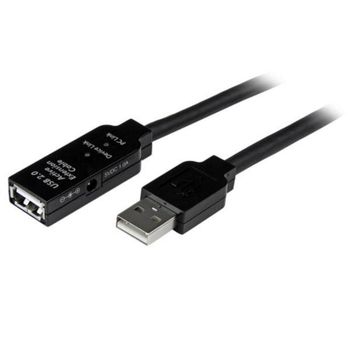 Cable Extensión USB 2.0 Activo 10 m StarTech Macho a Hembra USB A Negro