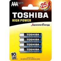 toshiba lr03gcp bp-4 pack 4 pilas aaa alcalinas 15v alta potencia