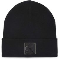 calvin klein jeans gorro emblem patch fine rib beanie para hombre