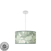 colgante moda 2xe27 blancohoja verde regx40x40cm cdifusor