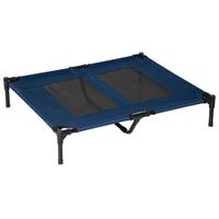 pawhut cama elevada para perros y gatos 915x762x18 cm con malla transpirable ideal para exterior e interior azul   aosom espana