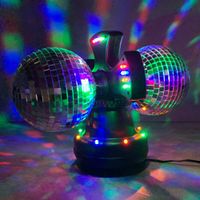 usb twin disco 10cm mirror balls with 32 leds