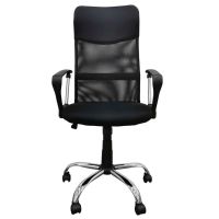 home heavenly jasper silla de escritorio respaldo transpirable asiento giratorio negro